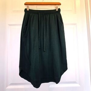 Zenana Skirt Large Women's Stretchy Midi Green